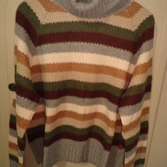 NWT Krimson Klover Jill Sweater L Turtleneck Stripes Merino Wool/Alpaca - Picture 13 of 16